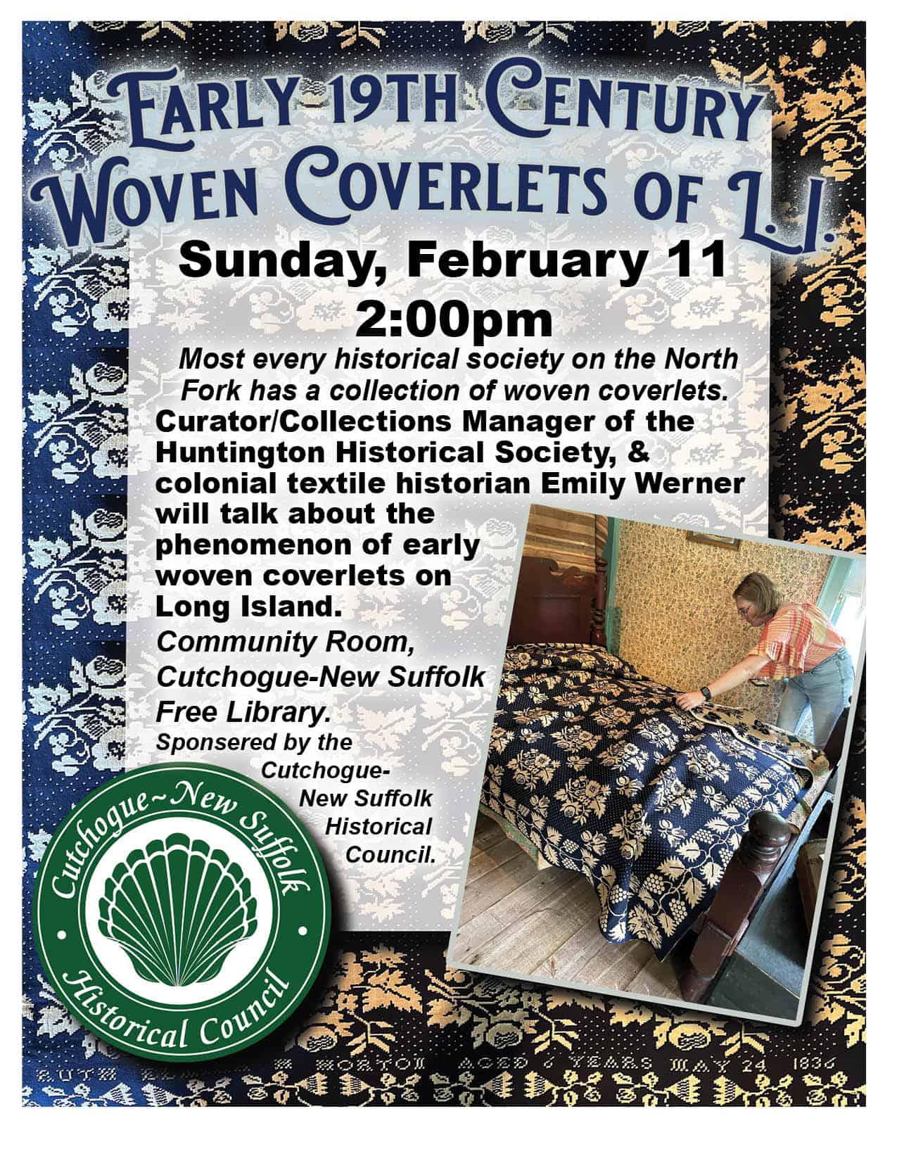 Early 19th Century Woven Coverlets of Long Island The CutchogueNew